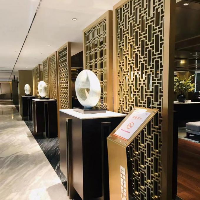 قابلة للتخصيص من الأرضية إلى السقف مقسمات غرف المعيشة المتوسطة مقسمات الغرف المعدنية 5