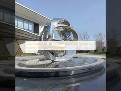 منحوتة من الفولاذ المقاوم للصدأ 316L مطلية بالمسحوق باللون الفضي والذهبي والرمادي للديكور الخارجي