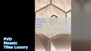 الذهب الوردي الذهب الأسود PVD بلاط الموزاييك