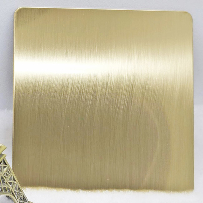 حك ناعم Zr-Brass لون الفولاذ المقاوم للصدأ ورقة PVD تصفيح التيتانيوم