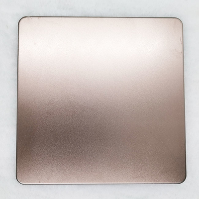 صفائح الفولاذ المقاوم للصدأ ذات اللون البرونزي المطلي بالرمل PVD تيتانيوم