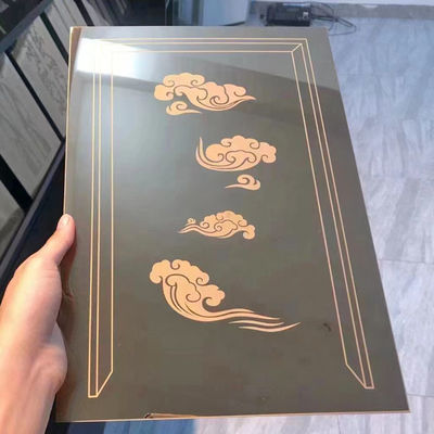 سعر جيد عينة صغيرة مخصصة النقش الأسود ورقة الفولاذ المقاوم للصدأ الانترنت