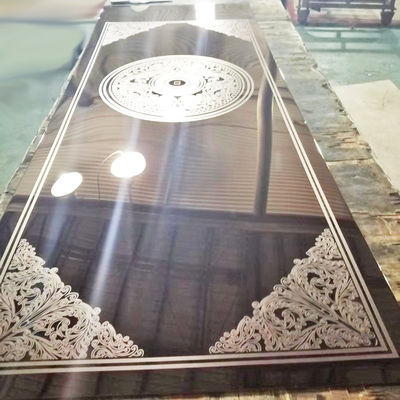 سعر جيد 4x8 201304316l مرآة PVD اللون محفوراً ورقة الفولاذ المقاوم للصدأ لباب المصعد مخصص الانترنت