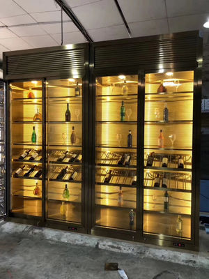 سعر جيد SUS ASTM 304 316L خزائن النبيذ الفولاذ المقاوم للصدأ النحاس العتيقة شعري نحى درجة حرارة الغرفة الباردة الانترنت