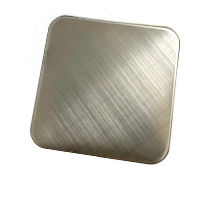 سعر جيد 304 بلاتينوم فضة الصليب خط الشعر 45 درجة فرشاة النهاية اللون صفيحة الفولاذ المقاوم للصدأ مع طباعة مضادة للأصابع الانترنت