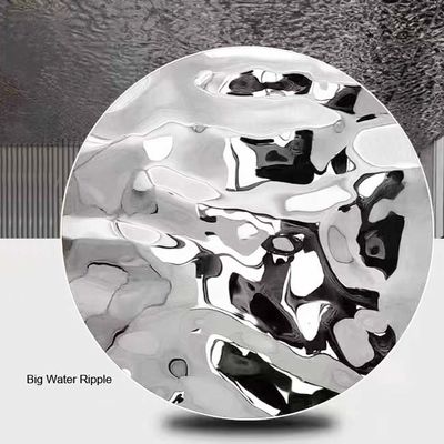 سعر جيد مجموعة أطباق الملونة للزفاف الصلب المقاوم للصدأ الصفيحة الأساسية المياه الموجة الفضة الانترنت