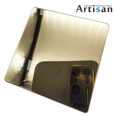 سعر جيد الشمبانيا الذهب 201j1j2 ألوان أوراق الفولاذ المقاوم للصدأ المرآة المنتهية أوراق فولاذية غير المقاوم للصدأ PVD مغلفة للمصعد الانترنت