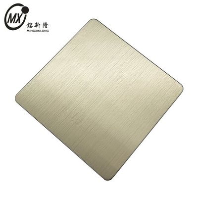 سعر جيد 201 304 316L J1J2 J3 خط الشعر المفرش لون الشمبانيا طلاء PVD الصلب المقاوم للصدأ الانترنت