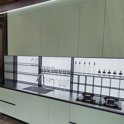 سعر جيد تصميم موردن مخصص كامل المجموعة الأثاث خزانات المطبخ الفاخرة الخضراء تخصيص خزانة المطبخ الفولاذ المقاوم للصدأ الانترنت