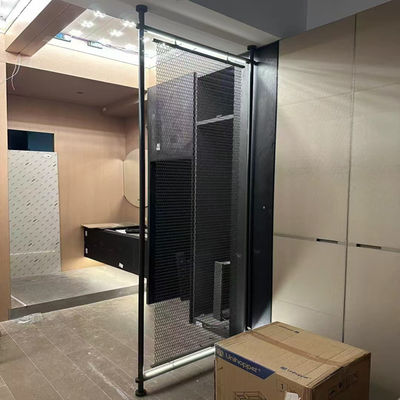 سعر جيد 304 لون أسود مرآة الشعر الفولاذ المقاوم للصدأ المعدنية شاشة تقسيم غرفة مقسم للديكور الداخلي الانترنت