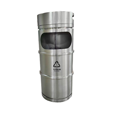 Customized 316L Stainless Steel Trash Bin for Outdoors Street