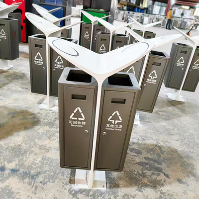 Stainless Steel Smoking Dustbin Customized Stainless Steel Metal Products For Subway Station