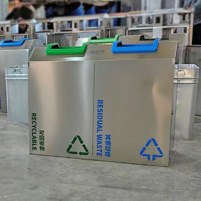 Customized 316L Stainless Steel Trash Bin for Outdoors Street