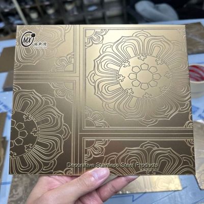 سعر جيد صفائح الفولاذ المقاوم للصدأ المطلية بـ PVD ذات السطح المحفور بنمط مختلف لتزيين التصميم الانترنت