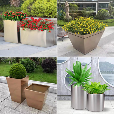 Outdoor Stainless Steel Planters Custom Stainless Steel Product for Municipal Engineering Outdoor Project