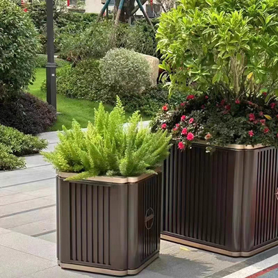 Outdoor Stainless Steel Planters Custom Stainless Steel Product for Municipal Engineering Outdoor Project
