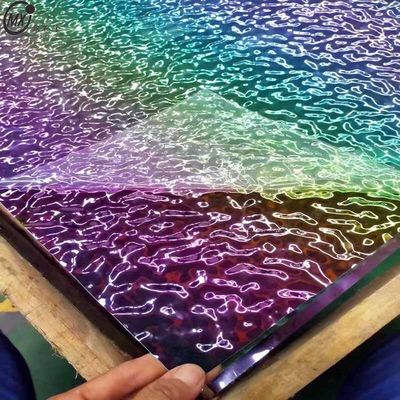 سعر جيد ألوان مختلفة الماء الموجة المرآة السطحية 8k الزخرفة صفيحة الفولاذ المقاوم للصدأ الانترنت