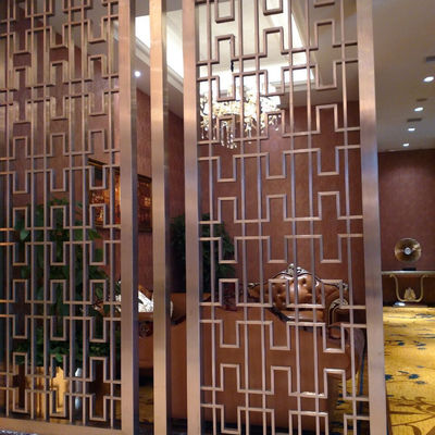Laser Cutting Gold 201 304 Hairline Stainless Steel Screen Partition Room Divider