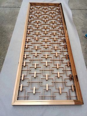 Laser Cutting Gold 201 304 Hairline Stainless Steel Screen Partition Room Divider