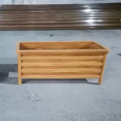 OUTDOOR DURABLE METAL FLOWER POT COMMERCIAL GRADE LARGE METAL PLANTER BOX FOR CAFE AND RESTAURANT