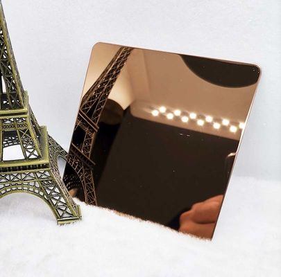 سعر جيد 0.55 إلى 3 مم مرآة مصقولة من الفولاذ المقاوم للصدأ ورقة النحاس الأحمر لتزيين الجدران الانترنت