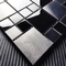 30x30cm مربع أسود الفولاذ المقاوم للصدأ فسيفساء بلاط فسيفساء معدني باكسبلاش