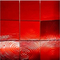 الصينية الأحمر لولبية معدنية مرآة فسيفساء بلاط الحائط 98 * 98MM مربع الشكل