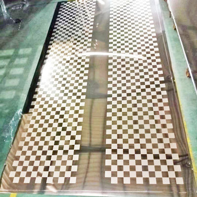 سعر جيد نمط بسيط محفوراً مرآة صفائح من الفولاذ المقاوم للصدأ بلون ذهبي عيار 8 قيراط الانترنت