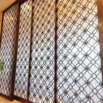 سعر جيد الحديث 304316201 الذهب الوردي البرونزية مرآة شعري الليزر قطع جوفاء الفولاذ المقاوم للصدأ شاشة معدنية غرفة التقسيم مقسم الانترنت