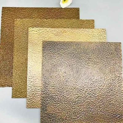 جودة ورقة الفولاذ المقاوم للصدأ لون الفن المطرقة للتصميم الداخلي مصنع