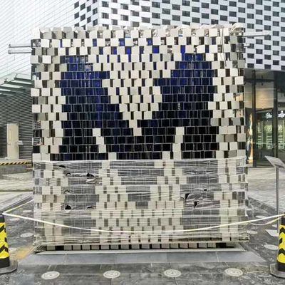 سعر جيد أودم Splend 304 التصميم الزخرفي منحوتات الفولاذ المقاوم للصدأ حروف M شكل الفناء الخارجي الفن الرسم منحوتات الملونة الانترنت