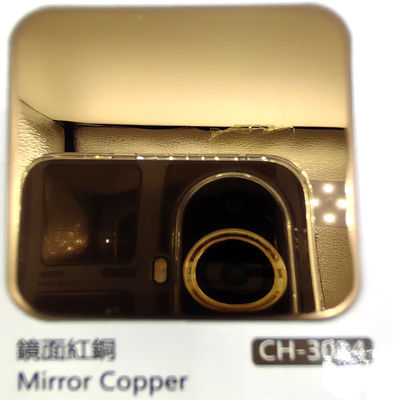 سعر جيد لوحة ملونة من الفولاذ المقاوم للصدأ مع مرآة نهائية 8 قيراط من النحاس الأحمر بألوان متعددة للديكور الانترنت