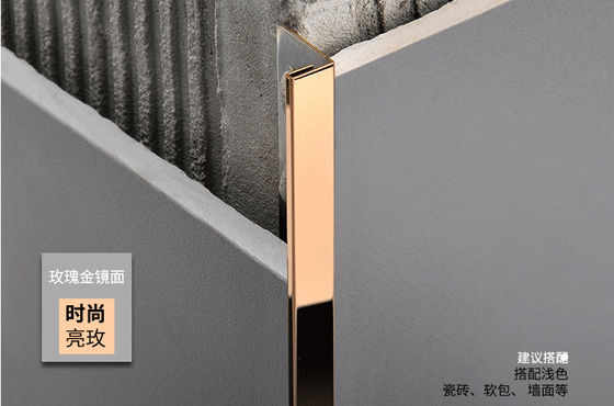 سعر جيد 201304316L الفولاذ المقاوم للصدأ قناة تريم الشخصي لكونر المطبخ السيراميك حافة أو جدار حماية الزخرفية الانترنت