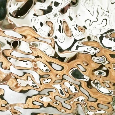 تصنيع بيع الزخرفة حسب الطلب لون الماء الموجة الأسقف الفولاذ المقاوم للصدأ لوحات الحائط