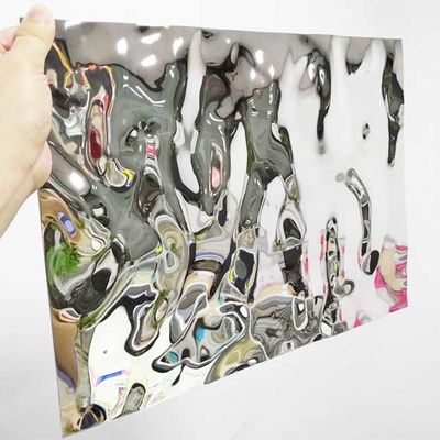 304 1.5MM سمك المرآة موجة المياه الموجة Pvd اللون عسل حشائش لوحة