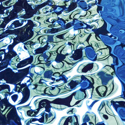 سعر جيد JIS SUS 304 الزعفري الأزرق البنفسجي الماء الموجة الفولاذ المقاوم للصدأ لوحة الزخرفية لون مخصص الانترنت