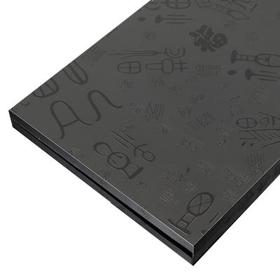 سعر جيد 304 اللون الأسود الداكن حرف الحفر حبة رصاصة الذهب الوردي الصلب المقاوم للصدأ ورقة للوحة خزانة الانترنت