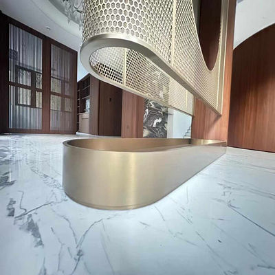 سعر جيد اللون القديم 304 الذهب الزهري الساتن الممشط شعر ليزر الفولاذ المقاوم للصدأ الانترنت