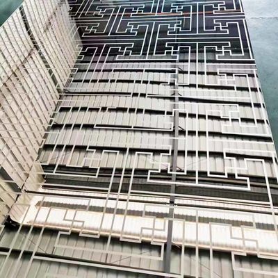 سعر جيد اللون الفضي الساطع 316L الفولاذ المقاوم للصدأ لوحة حفرة لتزيين الفنادق الانترنت