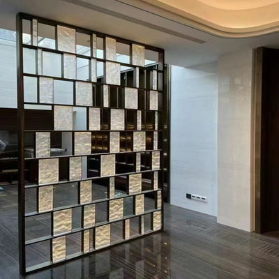 سعر جيد 304 الذهب وردة نحاس لون ممشوحة مات ليزر مجوف الفولاذ المقاوم للصدأ غرفة مقسم الانترنت