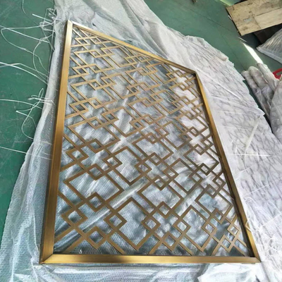 304 الانتهاء ليزر القطع الفولاذ المقاوم للصدأ الحائط المعدني الشاشة الأسود الذهبية الوردة اللون ساتين الفولاذ المقاوم للصدأ المقسومات للديكور الداخلي للفنادق