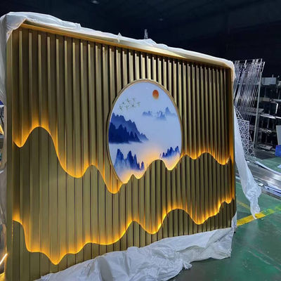 سعر جيد طلاء المناظر الطبيعية الطراز الصيني الراقية المخصصة من الفولاذ المقاوم للصدأ الشاشة المعدنية الانترنت