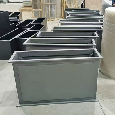 OUTDOOR DURABLE METAL FLOWER POT COMMERCIAL GRADE LARGE METAL PLANTER BOX FOR CAFE AND RESTAURANT