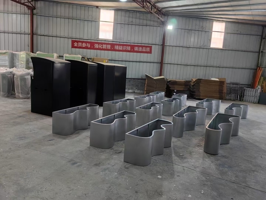 OUTDOOR DURABLE METAL FLOWER POT COMMERCIAL GRADE LARGE METAL PLANTER BOX FOR CAFE AND RESTAURANT