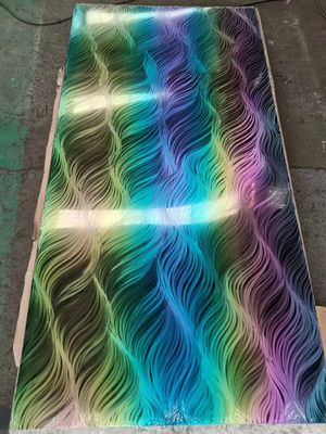 سعر جيد Colorful Gradient Stainless Steel Plate - Modern Art Decoration And Personalized Design الانترنت