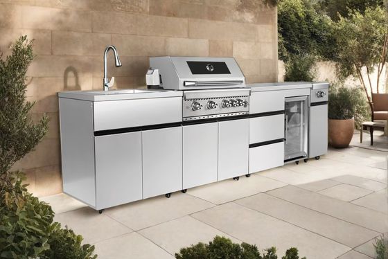 سعر جيد سطح طاولة مطبخ من الفولاذ المقاوم للصدأ 316L مقاوم للخدش ومزخرف للاستخدام الخارجي الانترنت