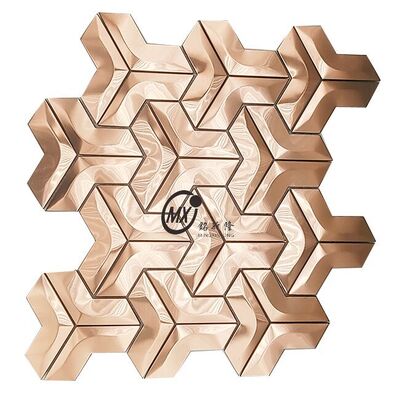 سعر جيد 201 304 GOLD Mirror Stainless Steel Mosaic Tiles For Interior And Exterior Decoration الانترنت