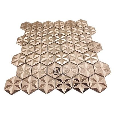 الشرق الأوسط الأزرق السطح الممشحوم الديكور الشعبي الزهور الزهرية والفضة اللون الألومنيوم المعدن الفسيفساء بلاط