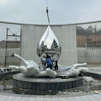 Art 3D Design 316L China Islamic Stainless Steel Moon Sculpture Factory For Outdoor