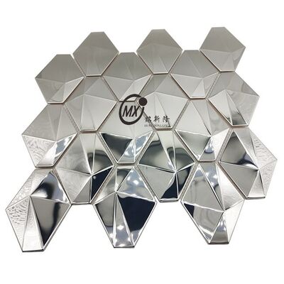 سعر جيد لوحة الشطرنج نمط الفولاذ المقاوم للصدأ والزجاج مزيج بلاط الفسيفساء الانترنت